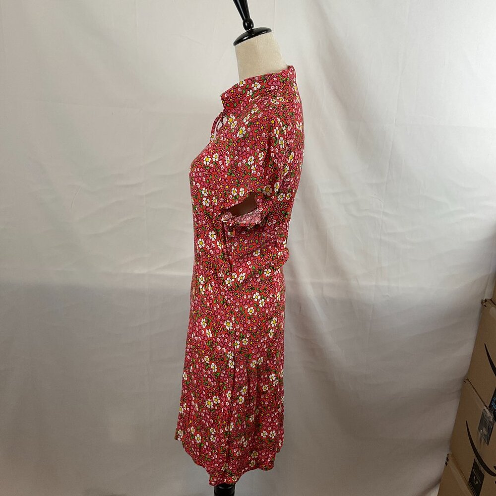 Rolla's Pink Floral Dress - Short Sleeve with Collar Tie Detail - Picture 7 of 14